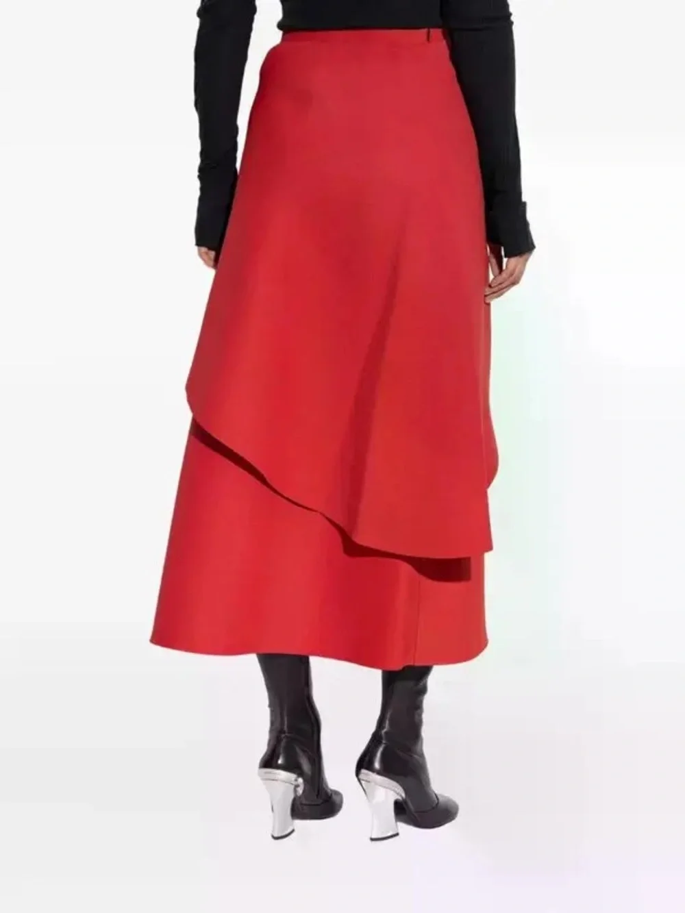 Tory Burch Crepe Asymmetrical Wrap Skirt